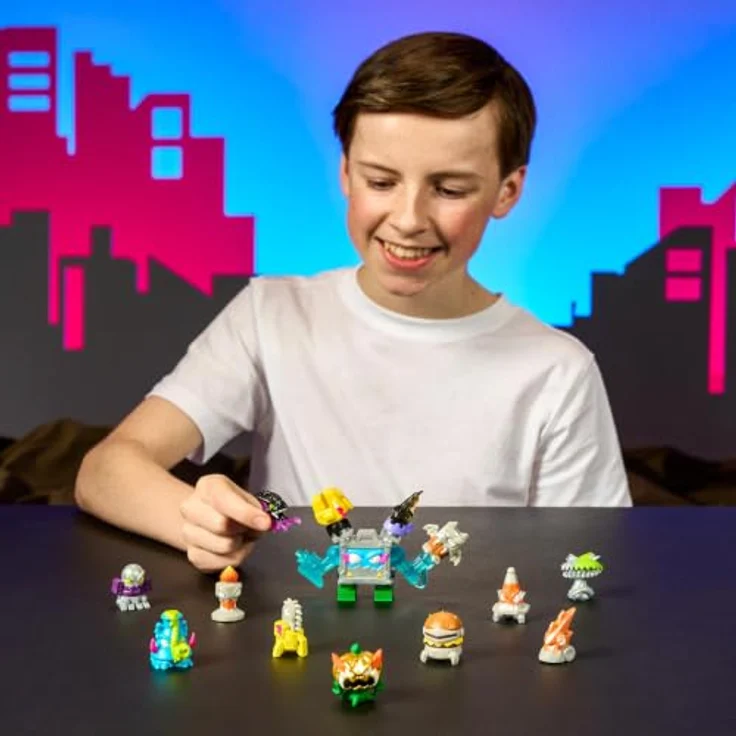 MRBEAST LAB MrBeast Lab Swarms Mega‑Tech Serie, 14er-Pack mit 13 Micro‑Beasts, 1 Mega Swarm und Sammler‑Guide, über 80 einzigartige Swarms zum Sammeln – Bild 2