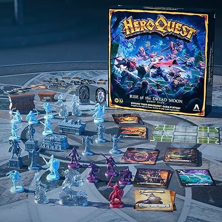 Avalon Hill F6646 Rise of The Dread Moon Quest Pack, benötigt HeroQuest Spielsystem zum Spielen, Rollenspiele, Mehrfarbig, M – Bild 2