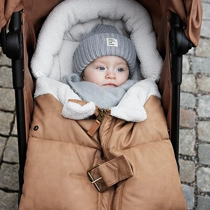 Elodie Details Universeller Fußsack, Winter Babyfußsack mit warmem Fleece, wind- & wasserabweisend, maschinenwaschbar, Aviator Brown – Bild 2
