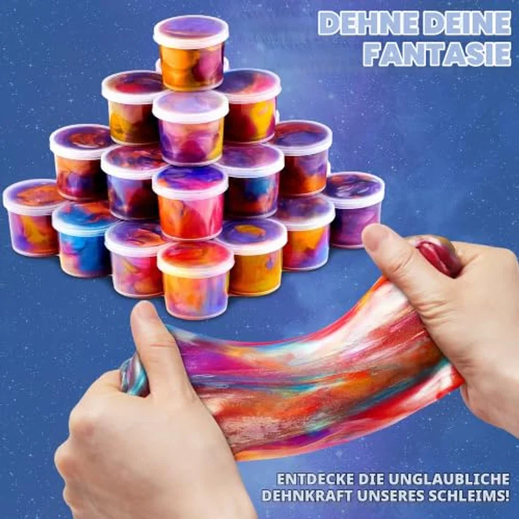 JOYIN Galaxy Slime Tasse Party Favors, 36 Pack Fluffy Schleim, nicht klebend, sicher für Kinder, ideale Klassenzimmer Belohnung – Bild 4