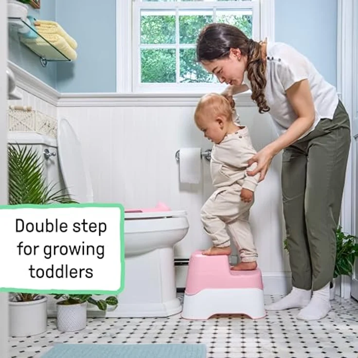 Ingenuity Prepare to Potty 3-in-1 System, Töpfchen, Toilettenaufsatz und Tritthocker, für Kinder ab 18 Monaten, Rosa – Bild 5