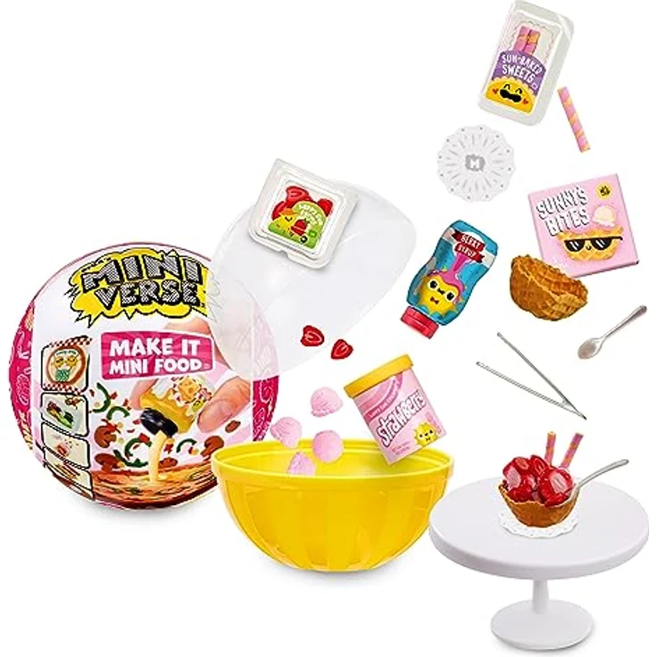 MGA's Miniverse Serie 2 Make It Mini Food Diner - DIY Food Playset mit UV-Licht, nachgebildeten Lebensmittelzutaten, Blindverpackung und Harz - nicht essbar - für Kinder ab 8 Jahren – Bild 1