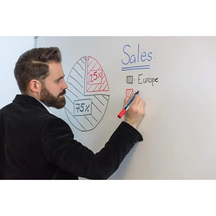 Schneider Maxx 290 Whiteboard- und Flipchart-Marker, farbsortiert, 2,0 - 3,0 mm, 4 St., schwarz, blau, rot, grün – Bild 2