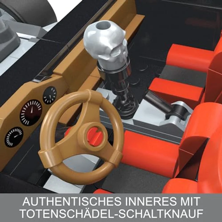 MEGA Hot Wheels Showcase Bone Shaker, Sammlerset im Maßstab 1:24 mit Die-Cast-Auto und 334 Bausteinen, ab 13 Jahren, HRY17 – Bild 3