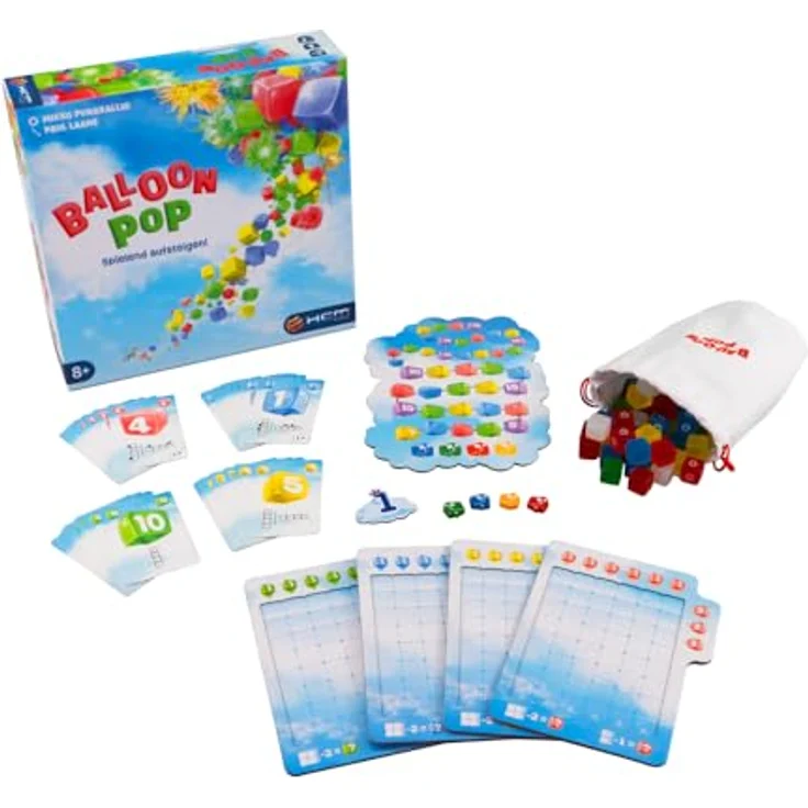 HCM Kinzel Balloon Pop, Familienbrettspiel ab 8 Jahren, Spiel des Jahres 2023 Finnland, taktisches Legespiel für 2-4 Spieler – Bild 2
