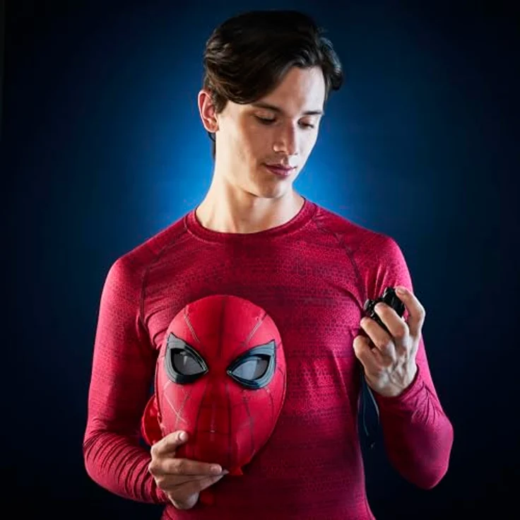 SPIDER-MAN Marvel Legends Series Spider-Man elektronische Maske mit Fernbedienung, Fernsteuerung für Augenbewegungen, Silikon-Textur, lizenziert aus Spider-Man: Homecoming – Bild 3