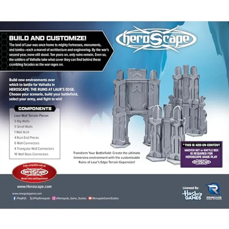Renegade Heroscape Terrain-Erweiterung The Ruins at Laur's Edge, strategisches Brettspiel für Spieler ab 14 Jahren, englische Version – Bild 2