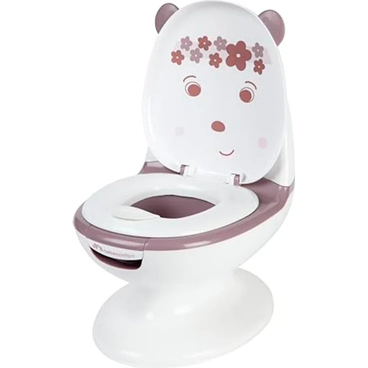 bebeconfort Mini-Toilette mit Spültaste und Spülgeräuschen, pink, rutschfester Boden und herausnehmbare Schüssel – Bild 1
