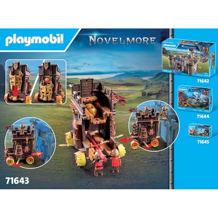 Playmobil® Angriffswagen mit Feuerkanone (71643), Novelmore Konstruktions-Spielset, (68 St), Made in Europe – Bild 5