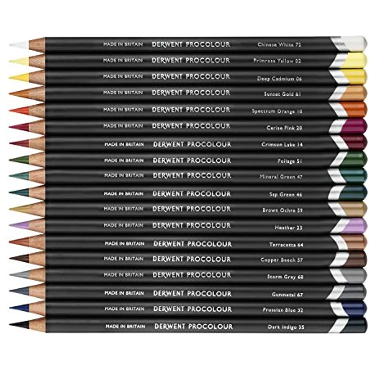 Derwent Procolour Buntstifte, Set mit 72 Stück in Metalldose, 4mm runder Kern, glatte Textur, hochpigmentiert, Profi-Qualität, ideal für Zeichnen und Malen – Bild 2
