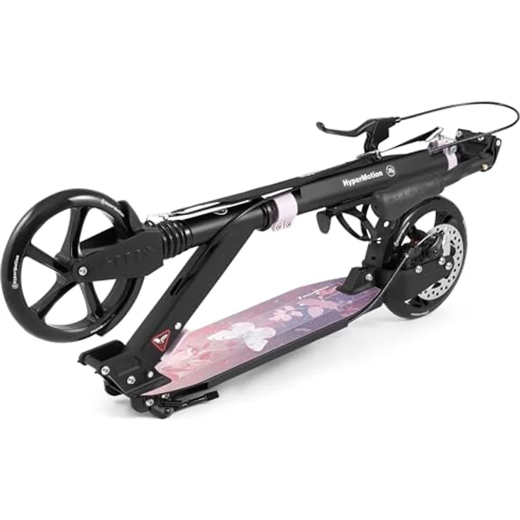 HyperMotion Skyline Black Scooter, faltbarer Aluminium-Scooter mit Federung, 20 cm Rädern & Tragegurt, für Erwachsene und Kinder, 15KM/s – Bild 7