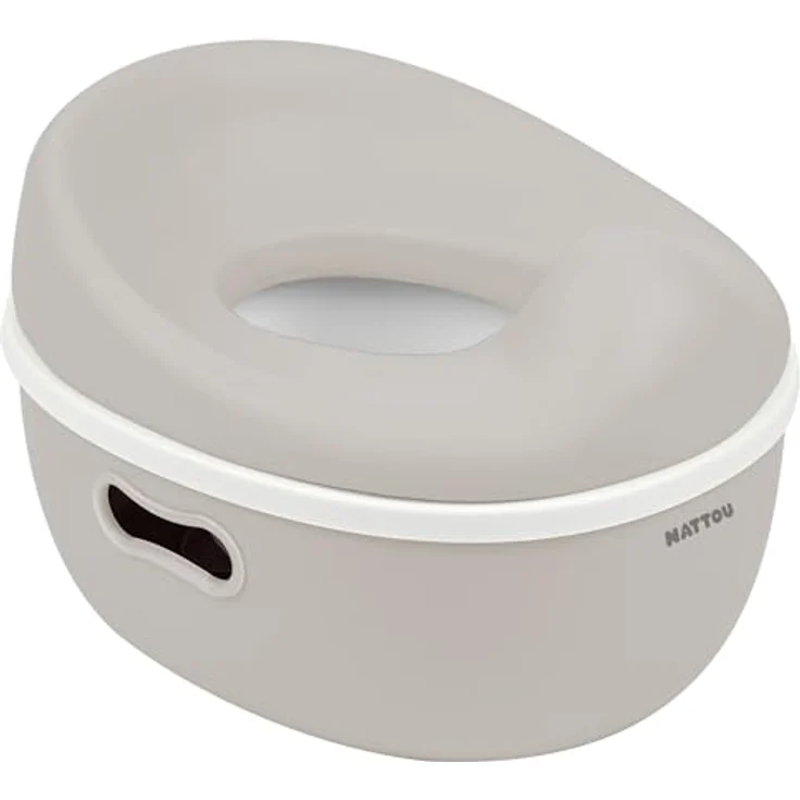 Nattou Babytopf 3in1, Töpfchen + Hocker + Toilettensitz für Kinder, Helles Beige, Einfaches Toilettentraining ab 18 Monaten bis 4 Jahre, Pflegeleicht, Material: Kunststoff – Bild 3