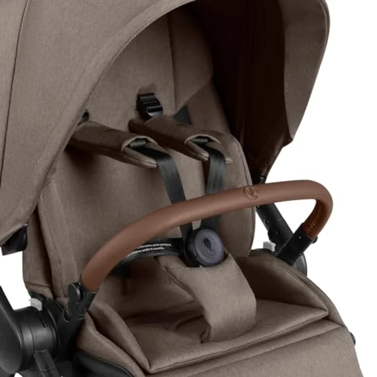 ABC Design City Life Kinderwagen / Buggy, leichter Kombikinderwagen mit 5-Punkt-Gurt, höhenverstellbarem Teleskopgriff und UV-Schutz 50+, Farbe: Nature – Bild 10