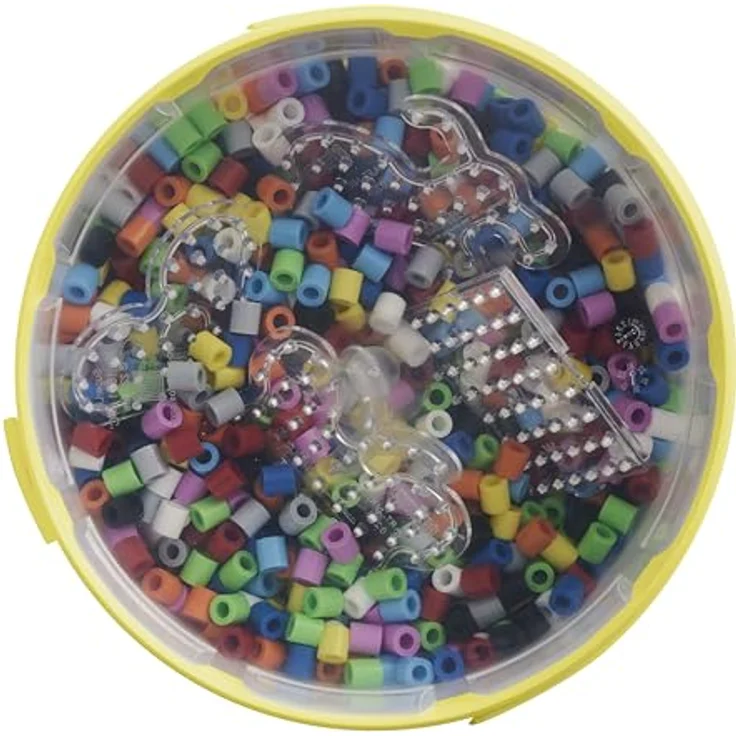 Hama Bügelperlen Eimer mit 3000 Maxi-Bügelperlen & 4 Stiftplatten, Mix-Farbe, für Kinder ab 3 Jahren geeignet – Bild 3