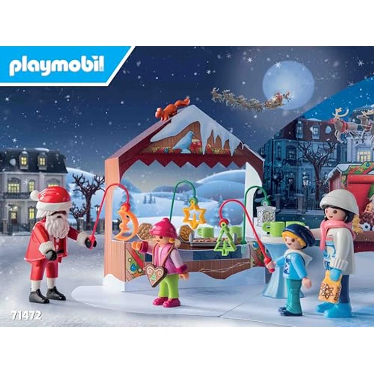 PLAYMOBIL 71472 Adventskalender: Ausflug auf den Weihnachtsmarkt, 24 Überraschungen, Mehrfarbig – Bild 5