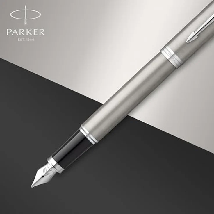 Parker Pen IM Essential Edelstahl Füllfederhalter mit robustem Edelstahlgehäuse und glänzender Chromoberfläche – Bild 4