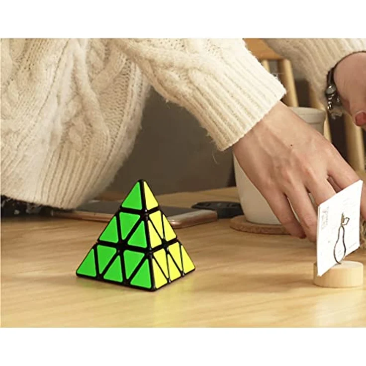 EACHHAHA 3x3 Zauberwürfel Pyramide, Speed Cube mit Stahlkugelpositionierung, hochpräzise und stabil, ideal für Wettbewerbe und Geschenkideen – Bild 5