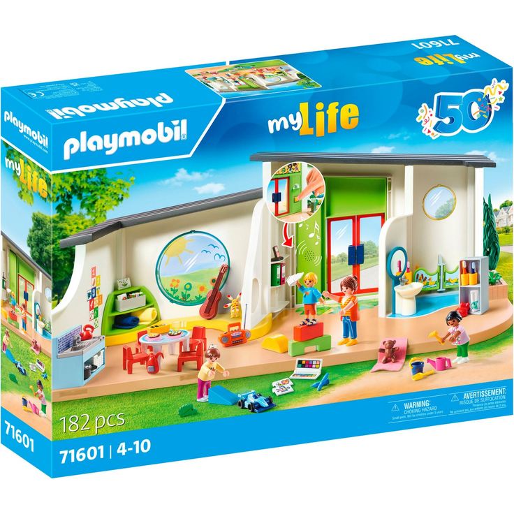 Playmobil® Konstruktions-Spielset KiTa 'Regenbogen' (71601), My Life, 50 Jahre, (182 St), Made in Europe - Preisvergleich – Bild 1