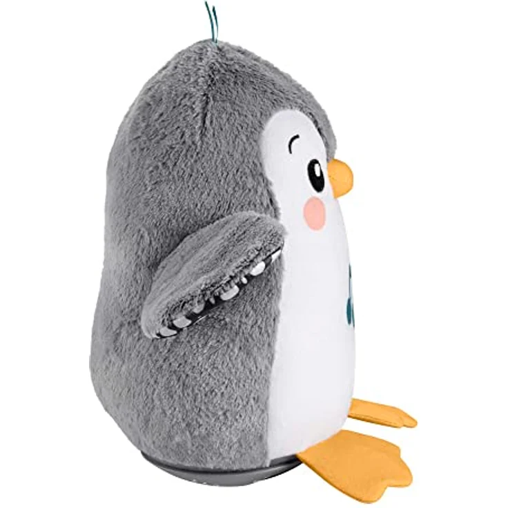 FISHER-PRICE Wackelnder Pinguin - Plüschspielzeug für Babys zum Spielen in Bauchlage mit Musik und wackelnden Bewegungen, fördert Seh-, Tast- und Hörsinn, begleitet Babys beim Heranwachsen, HNC10 – Bild 5