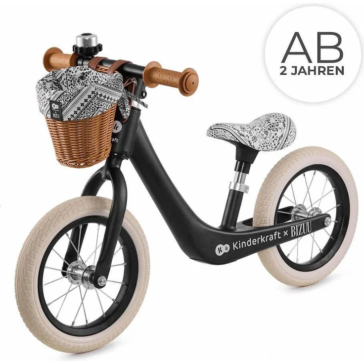 KinderKraft Balance Bike Rapid 2 BIZUU Kollektion, Laufrad für Kinder mit leichtem Rahmen und verstellbarem Sattel