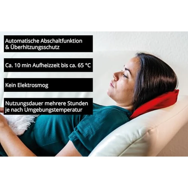 Unold Wärmi Elektrische Wärmflasche, Stoffbeutel, Bauch-/ Rückenbinde, ohne heißes Wasser und Elektrosmog, in vier Farben – Bild 3