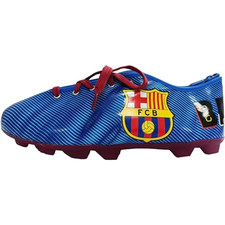 CYPBRANDS FC Barcelona Stiefeltasche, Blau (Blaugrana), 3D-Stiefelform, Reißverschluss zur sicheren Aufbewahrung – Bild 1