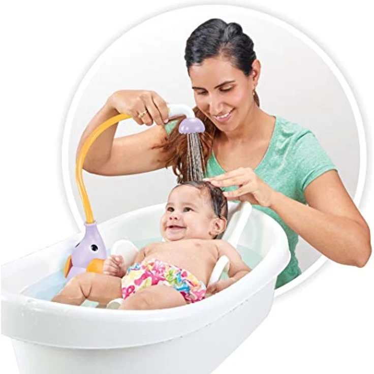 Yookidoo - Handbrause Elefant lila – Spiel Bad und Dusche Erwachen der Sinne – Wasserschlauch – Geschenk für Babys von 0 bis 2 Jahren – Bild 2