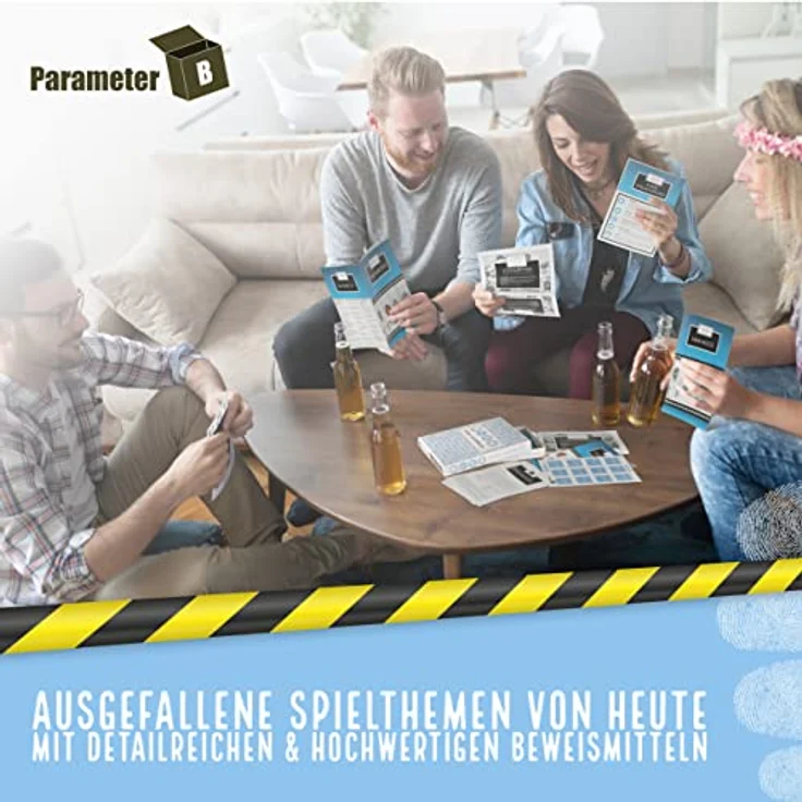 Parameter B Irren ist tödlich Krimi-Dinner Brettspiel, für 4 Personen, Spieldauer 180-240 Minuten, ab 16 Jahren – Bild 4