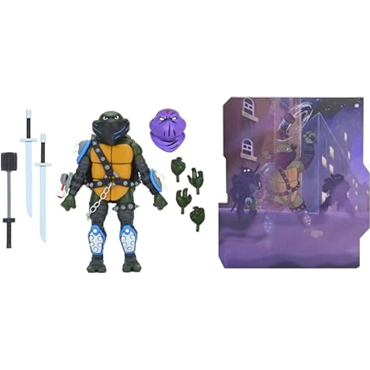 Neca Teenage Mutant Ninja Turtles Ultimate Dark Leo, 18 cm Actionfigur mit Zubehör in Fensterbox – Bild 1