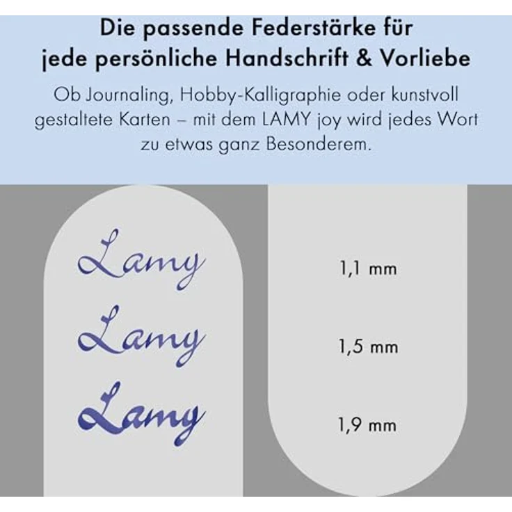 LAMY Füllfederhalter joy, Schönschreibfüller strawberry black mit Federspitzen 1.1 1.5 1.9 – Bild 6