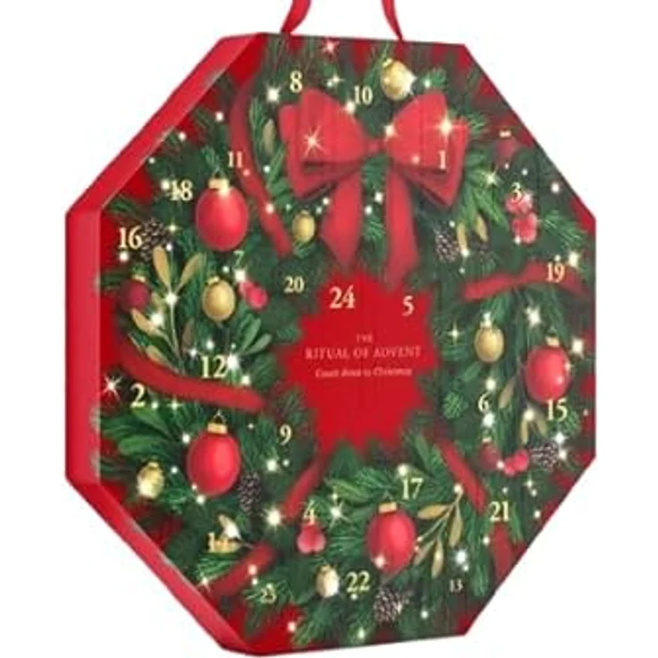 RITUALS Classic Advent Kalender 2025/Girlande, luxuriöse Geschenkbox mit 25 Pflegeprodukten und Kerzen, Weihnachtskranz-Design – Bild 2