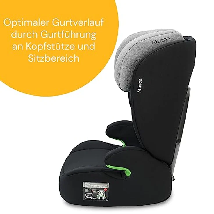 Osann Kindersitz Musca i-Size - Mitwachsender Autokindersitz, 14-fach höhenverstellbare Kopfstütze - Grey Melange – Bild 6