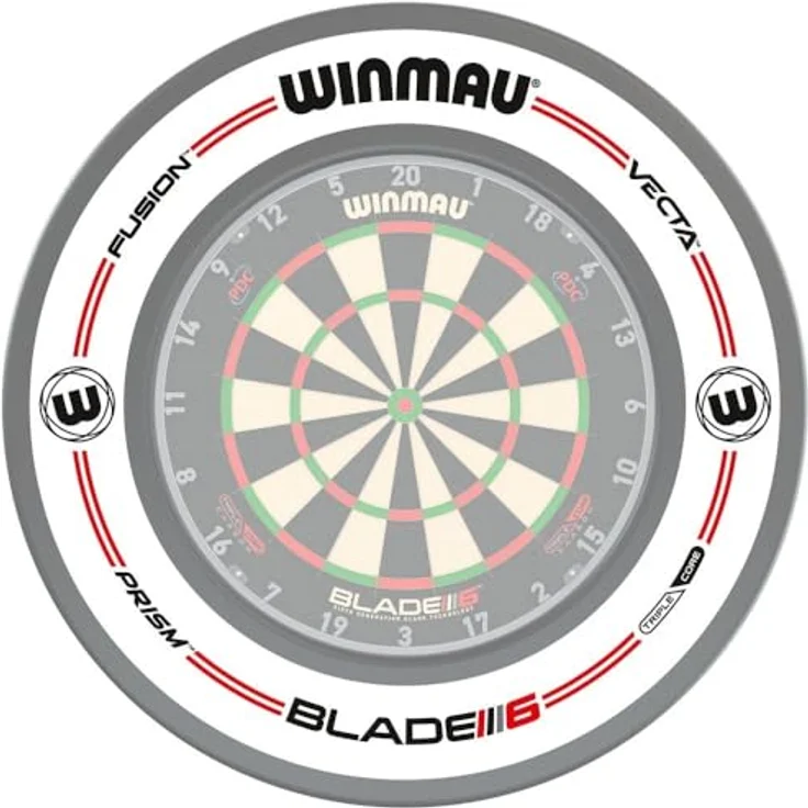 Winmau Catchring Pro-Line 4449, Auffangring für Dartspiele, weiß, Durchmesser 68 cm, Wand- und Bodenschutz – Bild 6
