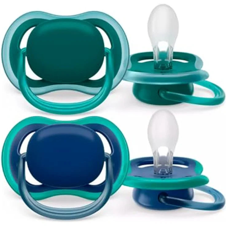 Philips Avent Ultra Air Day & Night Schnuller für Babys, 6-18 Monate, 4 Stück: 2 x Ultra Air Night Leuchtschnuller, 2 x Ultra Air Day Schnuller, inkl. Sterilisationsbox, BPA-frei – Bild 2