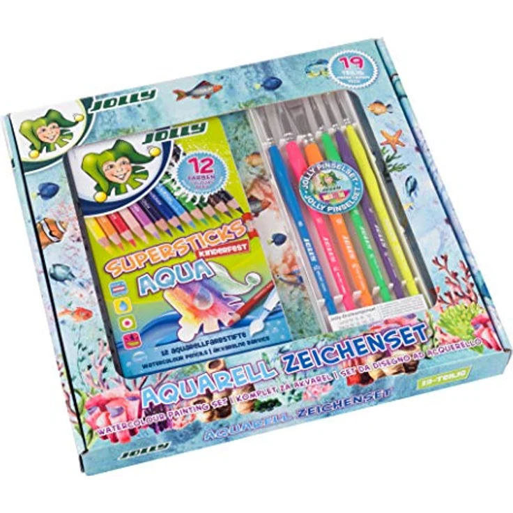 JOLLY AQUARELL ZEICHENSET, Malfarben für kreative Wasserfarben-Illustrationen – Bild 2