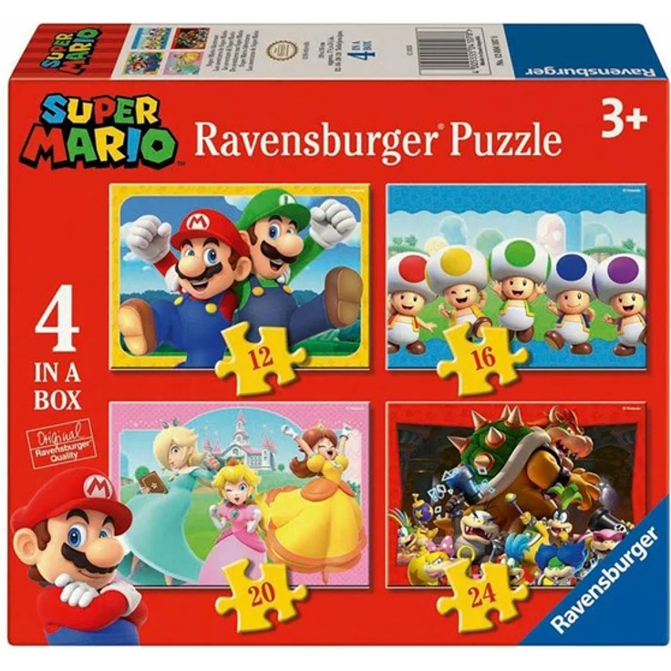 Ravensburger 4-in-1 Super Mario Puzzle Boden, 4 verschiedene Motive, kniffliger Puzzle-Spaß für Fans – Bild 6