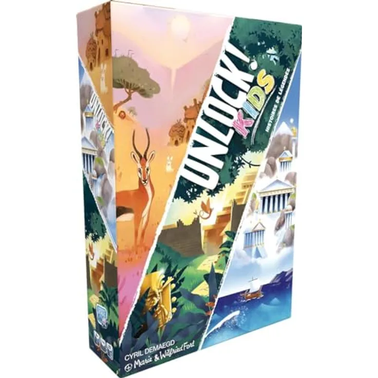 Space Cowboys Unlock! Kids : Histoires de Légendes - Kooperatives Brettspiel für Kinder ab 6 Jahren, 6 Abenteuer in mythologischen Welten, Spieldauer 20 Minuten