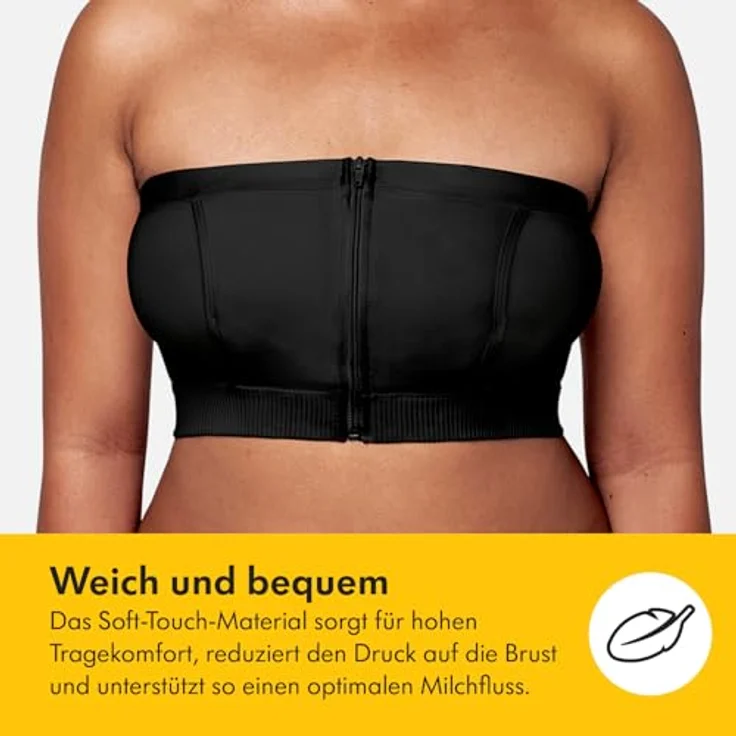 Medela Abpump-Bustier Hands-free, flexibles Milchpumpenzubehör, Weiß, Größe L – Bild 6