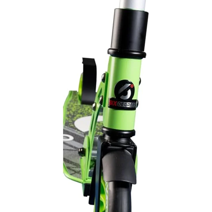 Six Degrees Kinderroller klappbare Fußbremse Grün/Schwarz, Aluminium Scooter Junior 180 mm – Bild 8