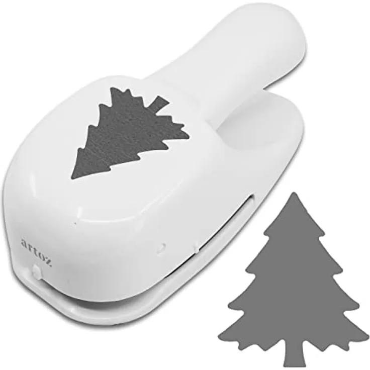 ARTOZ Stanzer - Tannenbaum/Weihnachtsbaum, 5 cm - Papierstanzer, Locher, Motivstanzer für Weihnachten und Advent, für Einladungen, Menükarten und Deko, geeignet bis 220 g/m²
