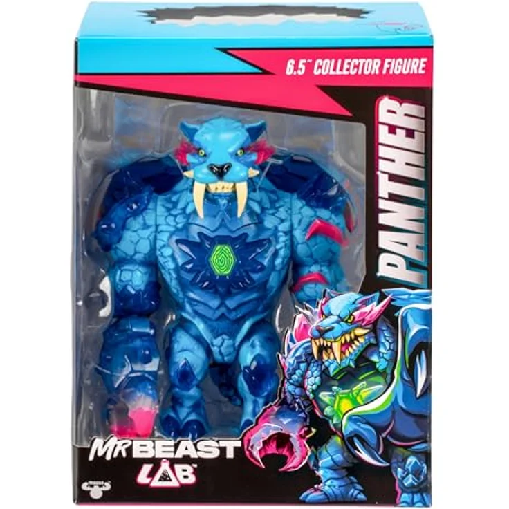 MrBeast Lab Apex Beast Panther Sammelfigur, 15,8 cm, Premium-Verpackung, 13 Gelenkpunkte, 2er Pack, gold – Bild 3