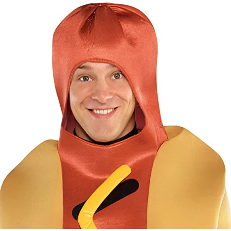 Kostüm Hot Dog Herren Polyester braun/schwarz Größe M/L – Bild 4