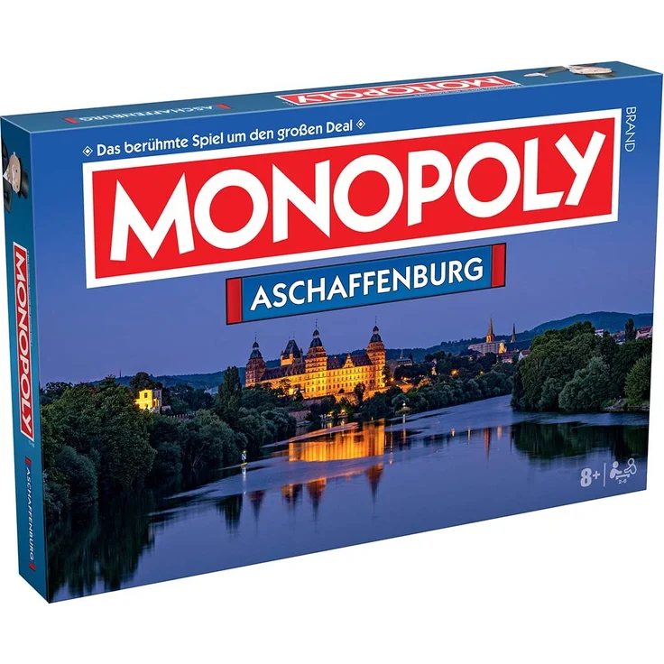 Winning Moves Monopoly Aschaffenburg, Brettspiel für 2-6 Spieler, Stadtedition, deutsch, ab 8 Jahren