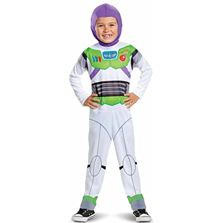 Disney Official Classic Buzz Lightyear Costume Kids, Buzz Lightyear Dress Up Onesie, Toy Story Dress Up Costume Fancy Dress, Costumes for Boys S – Bild 1