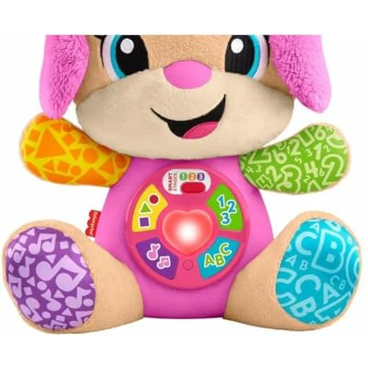 Fisher-Price Laugh & Learn JFD35, Interaktives Lernspielzeug für Babys, mehrsprachige Inhalte in Italienisch, Spanisch, Portugiesisch und Englisch, aus kuscheligem Material – Bild 4
