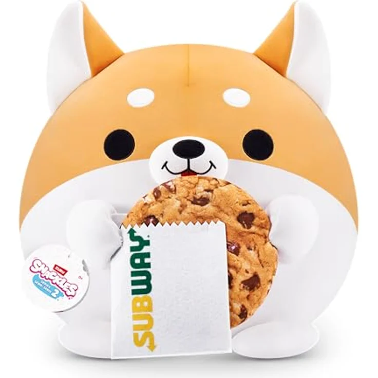 ZURU Snackles Serie 2, 40 cm Snackle (Shaun), kuschelig-weiches Plüschspielzeug mit lizenziertem Snackmarken-Accessoire – Bild 1