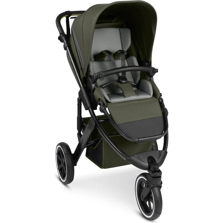 ABC Design Sportbuggy Salsa 5 Run, Jogging Kinderwagen mit Luftreifen und 5-Punkt-Gurtsystem, Avocado – Bild 1