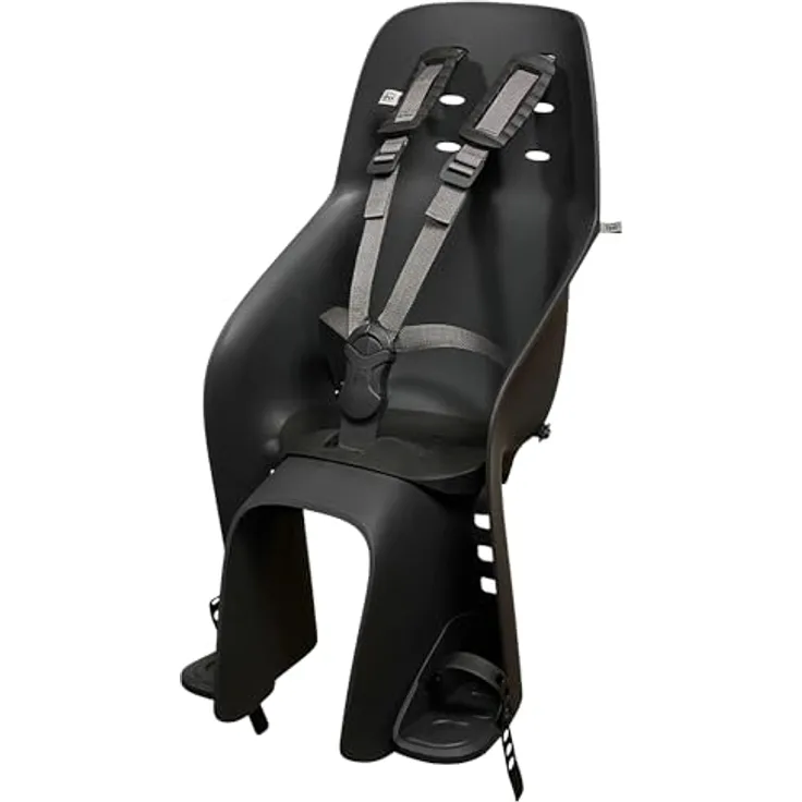 Urban iki U-me Easyfix Fahrradsitz, Heckmontage für Gepäckträger, TÜV-geprüft, für Kinder bis 22 kg, Schwarz/Schwarz