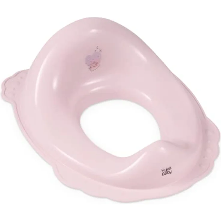 Hylat Baby Toilettensitz Kinder hilfreich beim Toilettentraining, für Mädchen und Jungen, solides Material, Antirutsch Gummi, Farbe:rosa, Motiv:Hug me, Marke:Hylat Baby – Bild 1