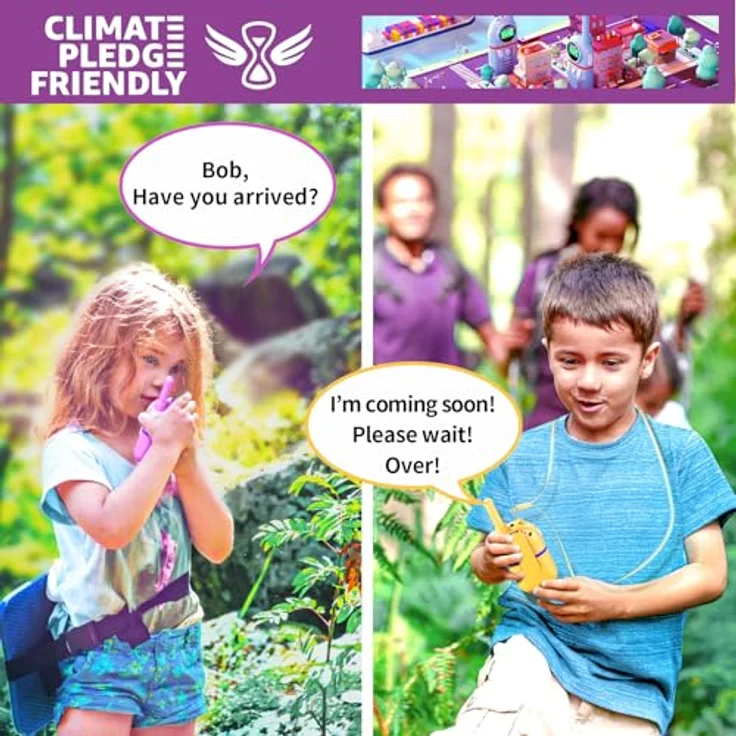 Inspireyes Walkie Talkie Kinder, Aufladbar 48h, 8 Kanäle, 2-Wege-Radio, leicht und ergonomisch, für Outdooraktivitäten, Spielzeug für 3-12 Jahre – Bild 5